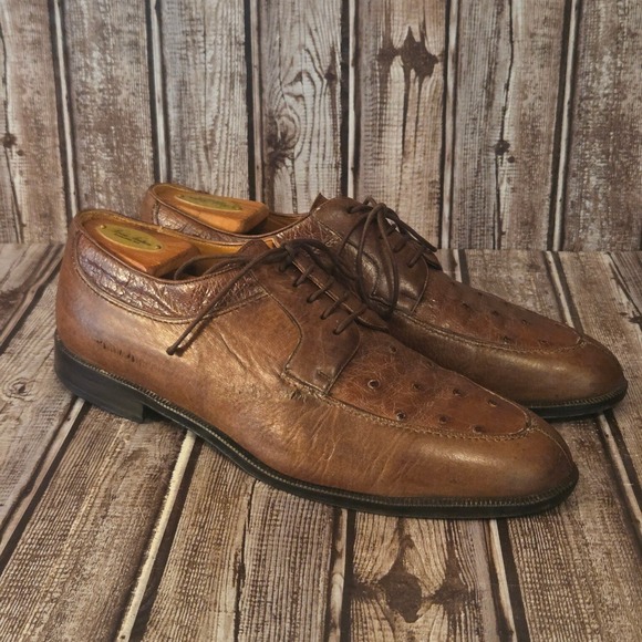 9.5 M UK/ 10.5 US Mens Church\'s Prima Classe Brown Ostrich Leather Derby Shoes main image 10